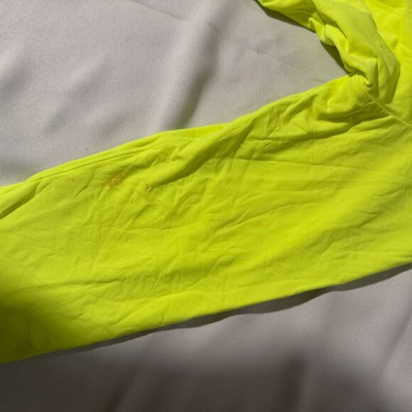 SKIMS Fits Everybody Long Sleeve Crew Neck Bodysuit Green Highlighter Size M - Picture 6 of 7